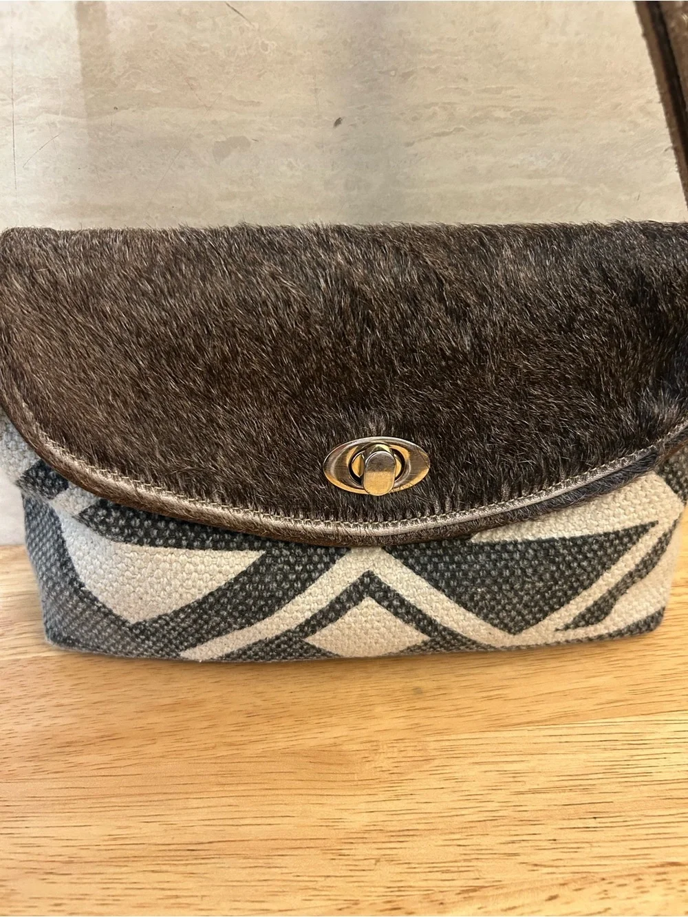 Myra Bag Gray Clandestine Crossbody Cowhide Leather